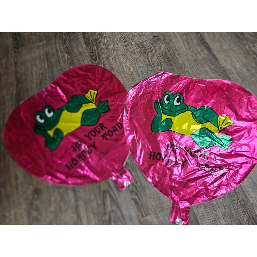 Horney Toad Frog Vintage Mylar Balloons From 1980s Lot of 2
